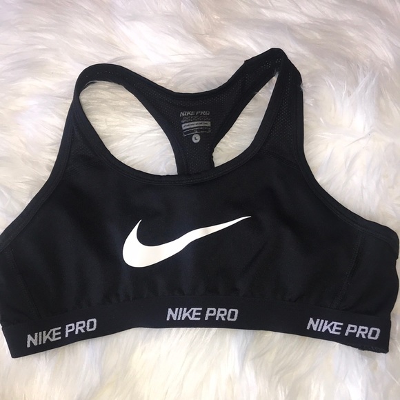 Mesh sports bra with reflective Nike symbol - Picture 1 of 3